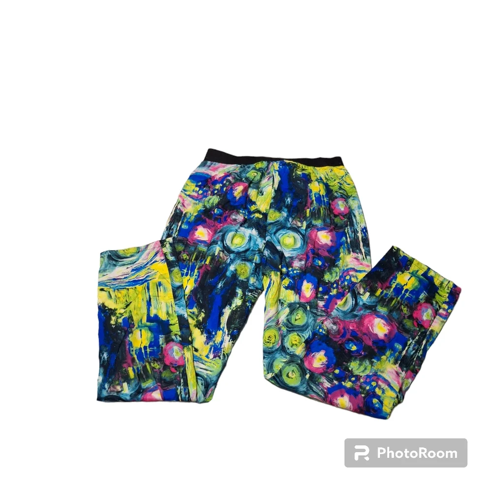 Rossmore Women Pants Yellow Blue Pink Casual Lounge Stretch Pockets Size L - Picture 2 of 7